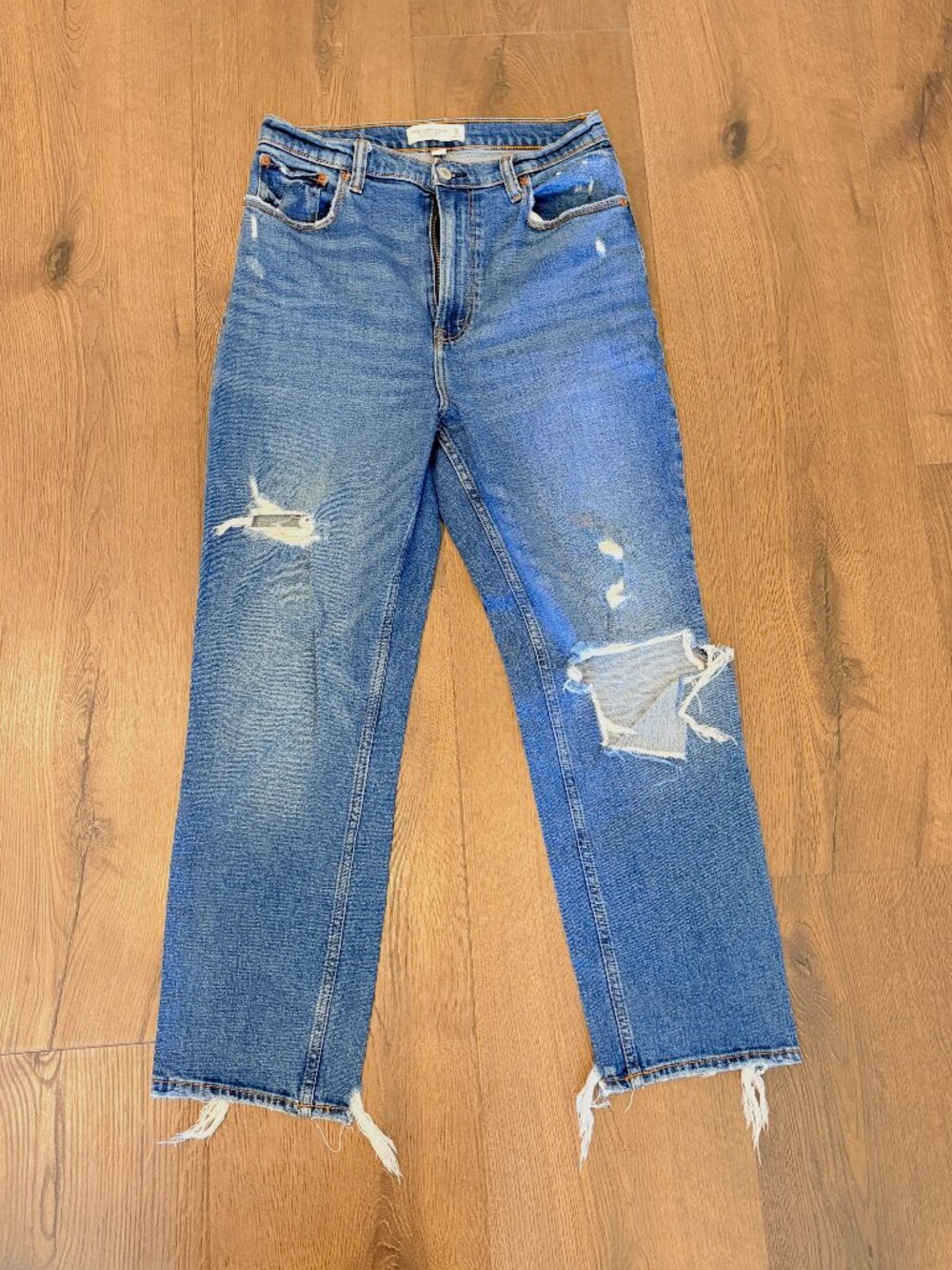 Abercrombie and Fitch The Ankle Straight Ultra High Rise, Curve Love